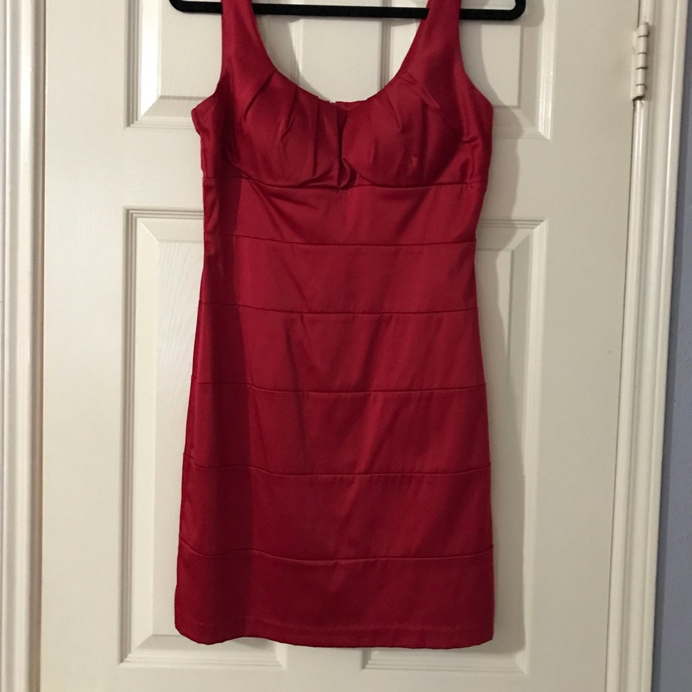 Red party dress